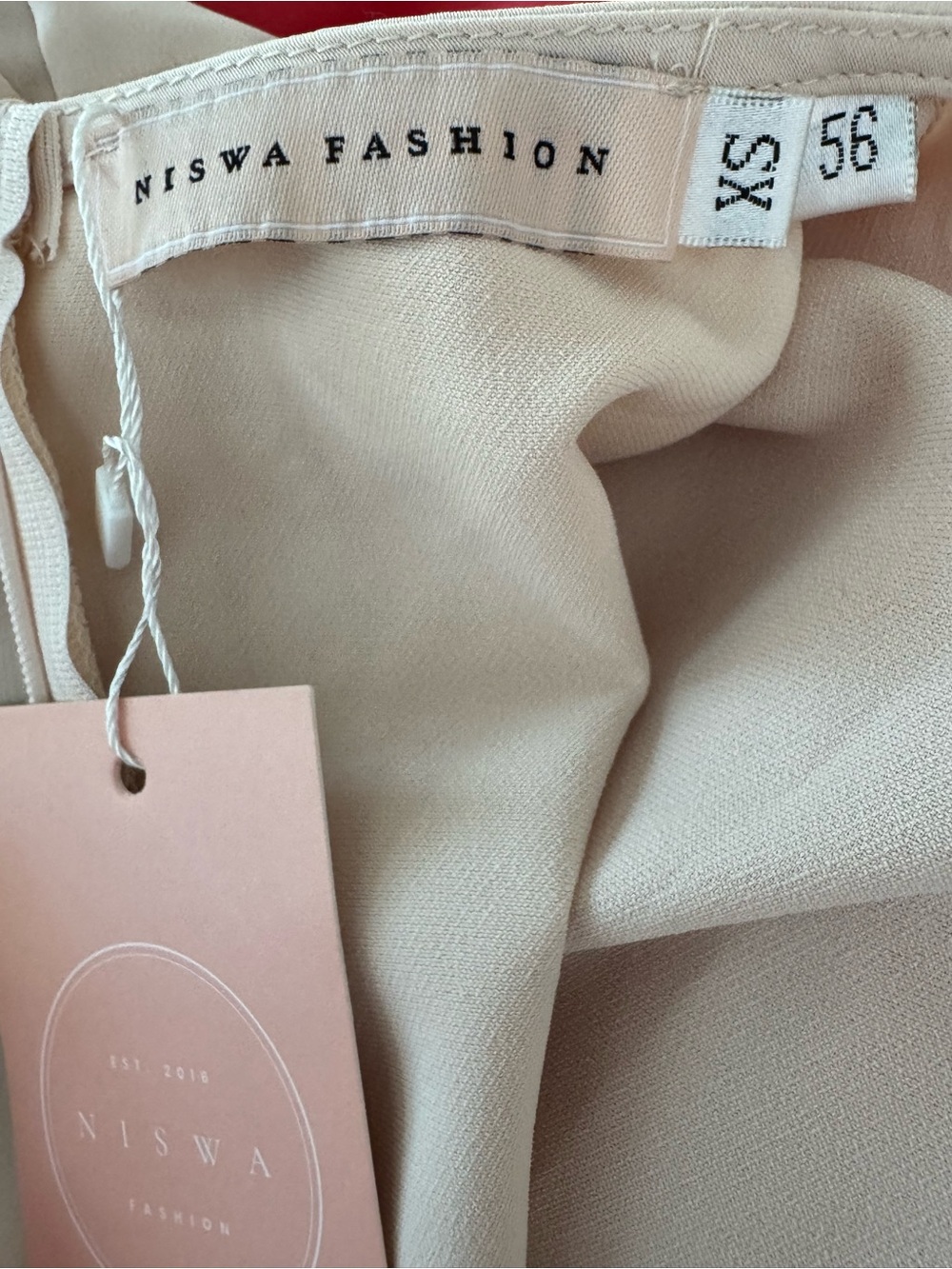 Duha Maxi Gown Size XS Length 56 Niswa Fashion Modest Cream New NWT - Picture 4 of 8
